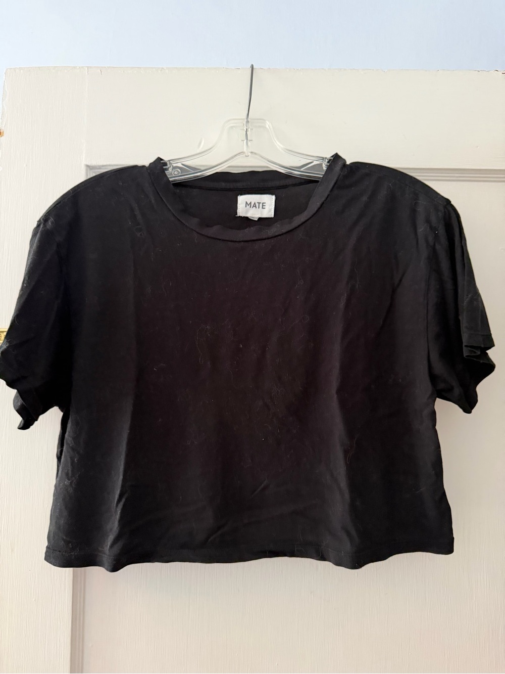 MATE the Label Black Cropped Crew Tee